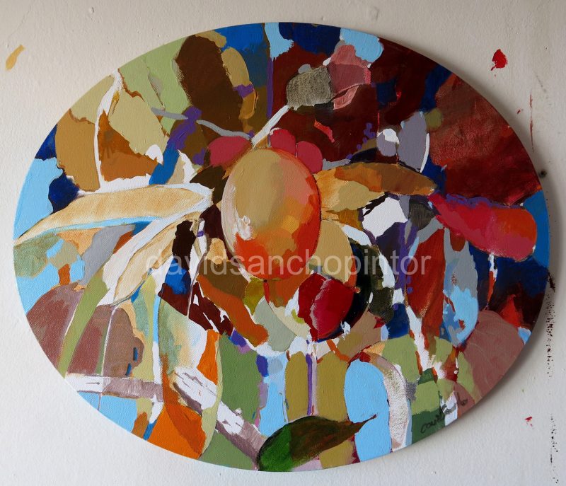 Merienda para tres - Acrílico sobre lienzo - 100 x 100 cm