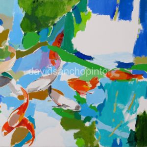 Merienda para tres - Acrílico sobre lienzo - 100 x 100 cm