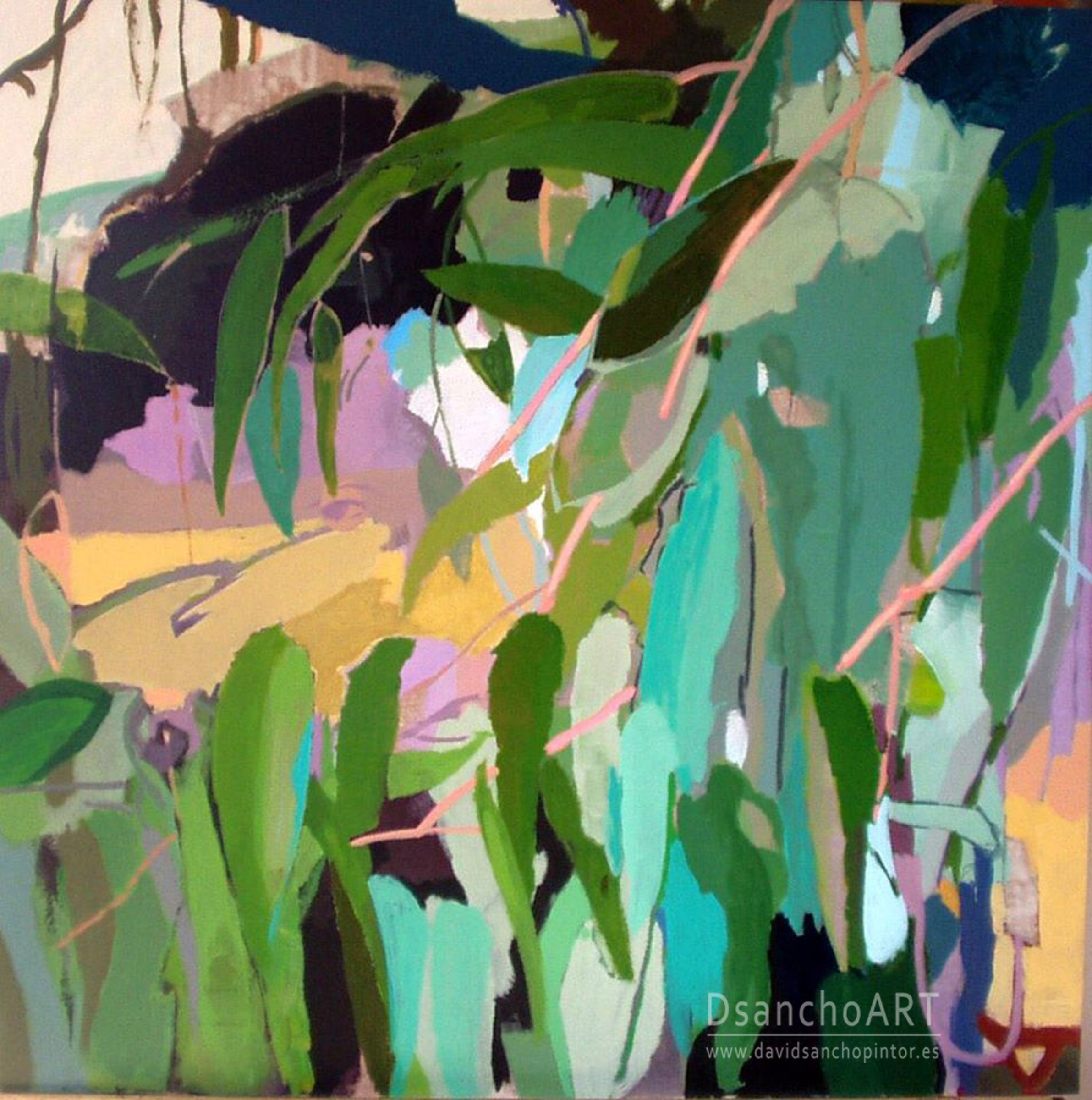 David-Sancho-Paisajes-Paisajes -Verdesl- 74 x 74cm-acrilico -tabla