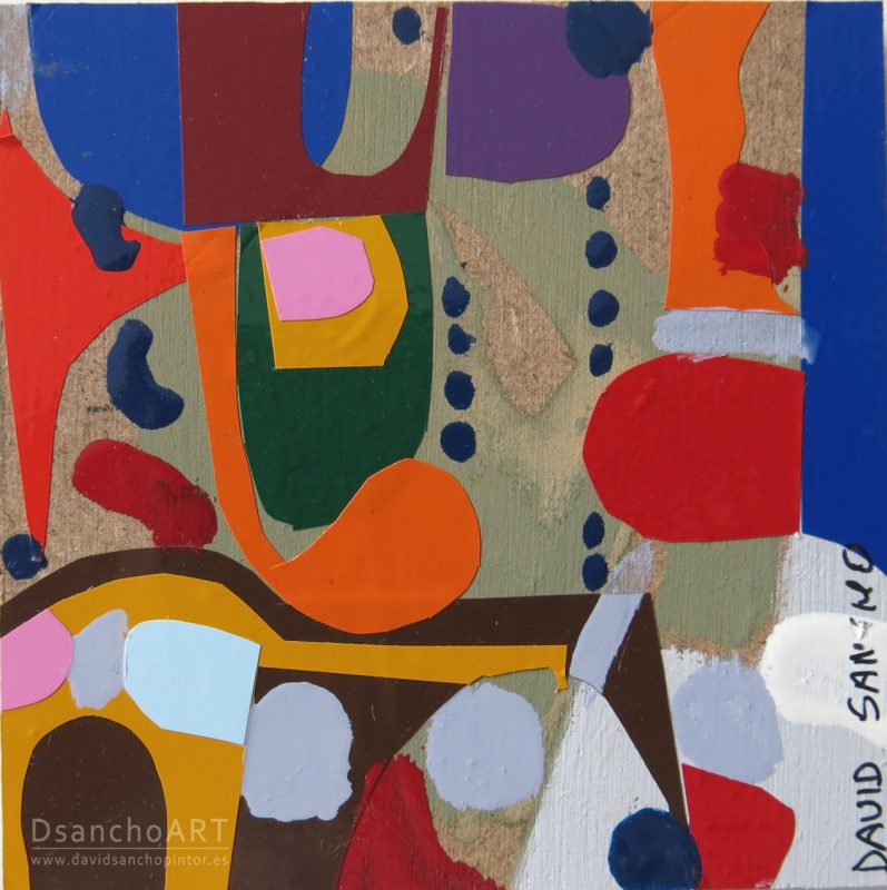 David-sancho-Collages-collages-pequeños-puente-y-Arco-2- 9.10 x9,10cm.mixta-tabla