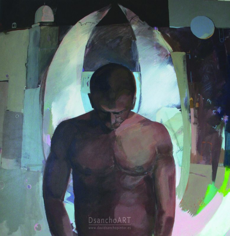 El angel negro. 100 x100 , acrílico sobre lienzo