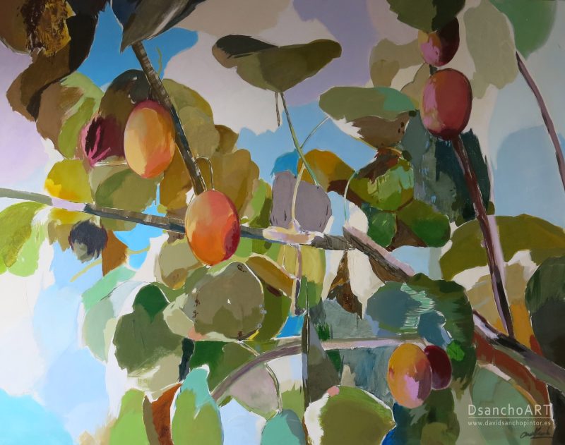 Frutos en Octubre II. 120 x 97 cm, acrilico lienzo